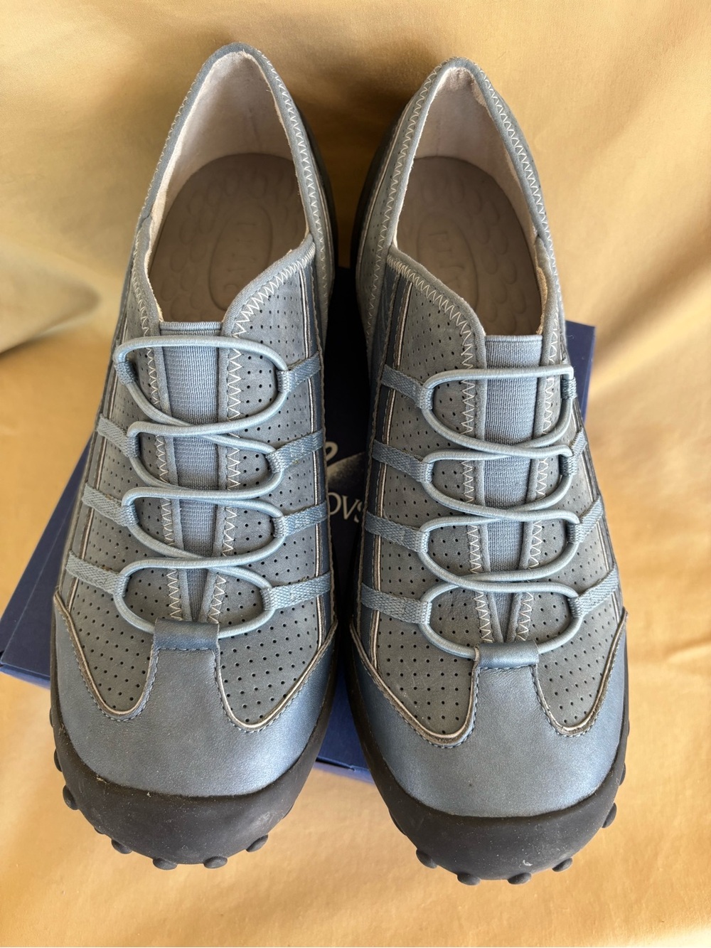 Privo Women's Perforated Slip-On Sneakers in Light Blue